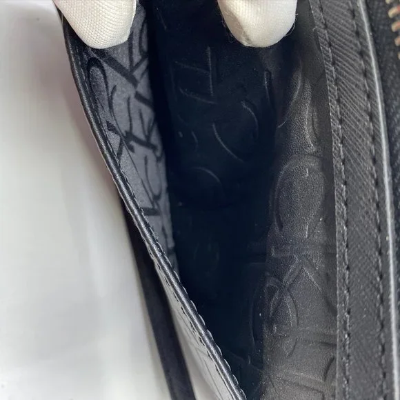 Calvin Klein Black Leather Wristlet - Picture 3 of 8